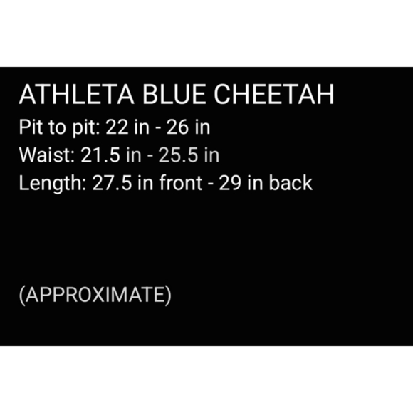 ATHLETA Blue Leopard Short Sleeve T-Shirt Relaxed Fit, Preloved, Size Large - Picture 11 of 12